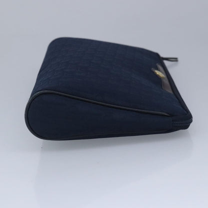 Christian Dior Vintage Trotter Pouch Canvas Navy Canvas Clutche & Pouche Bag ()