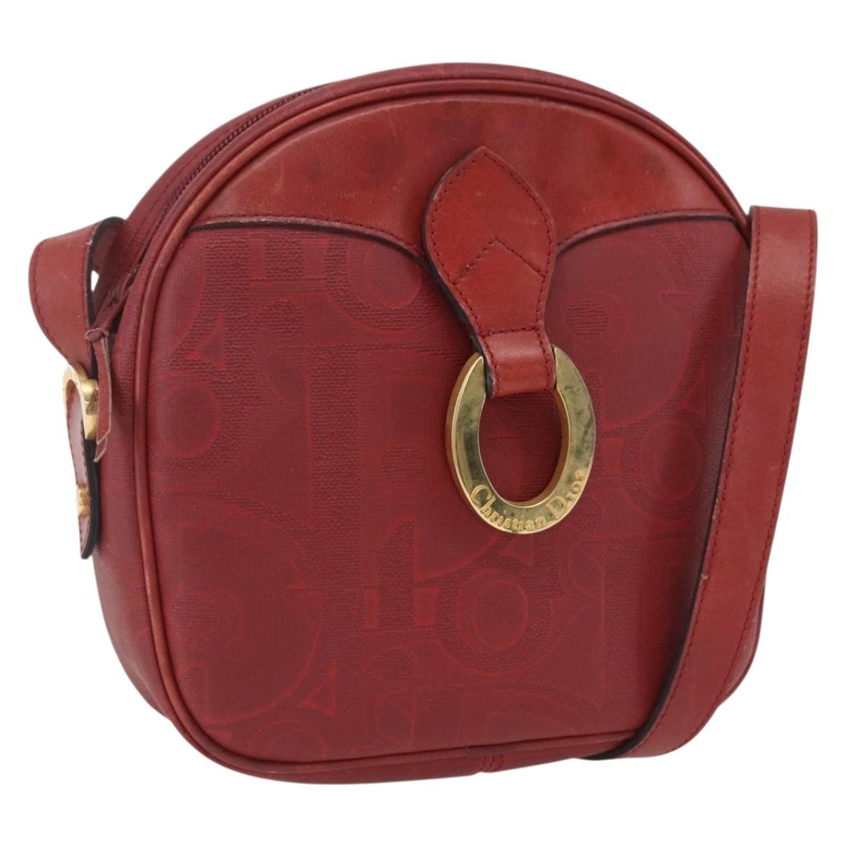 Christian Dior Trotter Shoulder Bag Canvas Red Canvas Shoulder Bag Bag ()