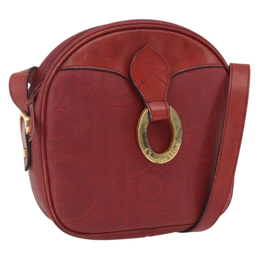 Christian Dior Trotter Shoulder Bag Canvas Red Canvas Shoulder Bag Bag ()