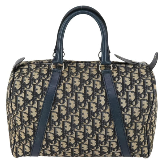 Christian Dior Vintage Trotter Boston Bag Canvas Navy Canvas Travel Bag Bag ()