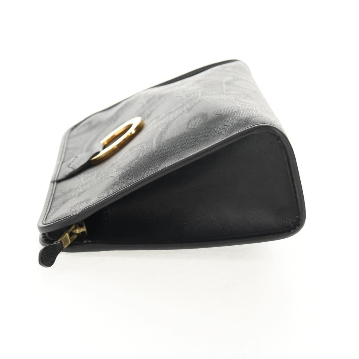Christian Dior Vintage Trotter Pouch Diorissimo Canvas Black Pvc Clutche & Pouche Bag ()