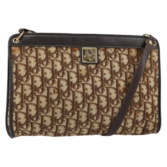 Christian Dior Vintage Trotter Shoulder Bag Canvas Beige Canvas Shoulder Bag Bag ()