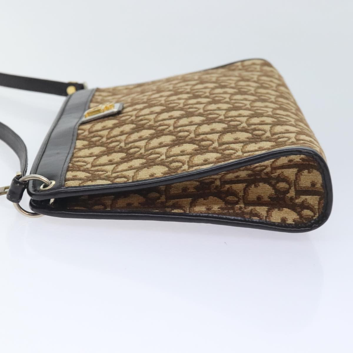 Christian Dior Vintage Trotter Shoulder Bag Canvas Brown Canvas Bag ()