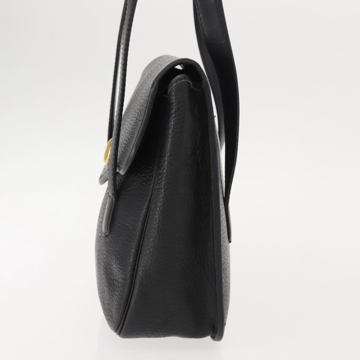 Christian Dior Vintage Cd Handbag Leather Black Leather Handbag ()