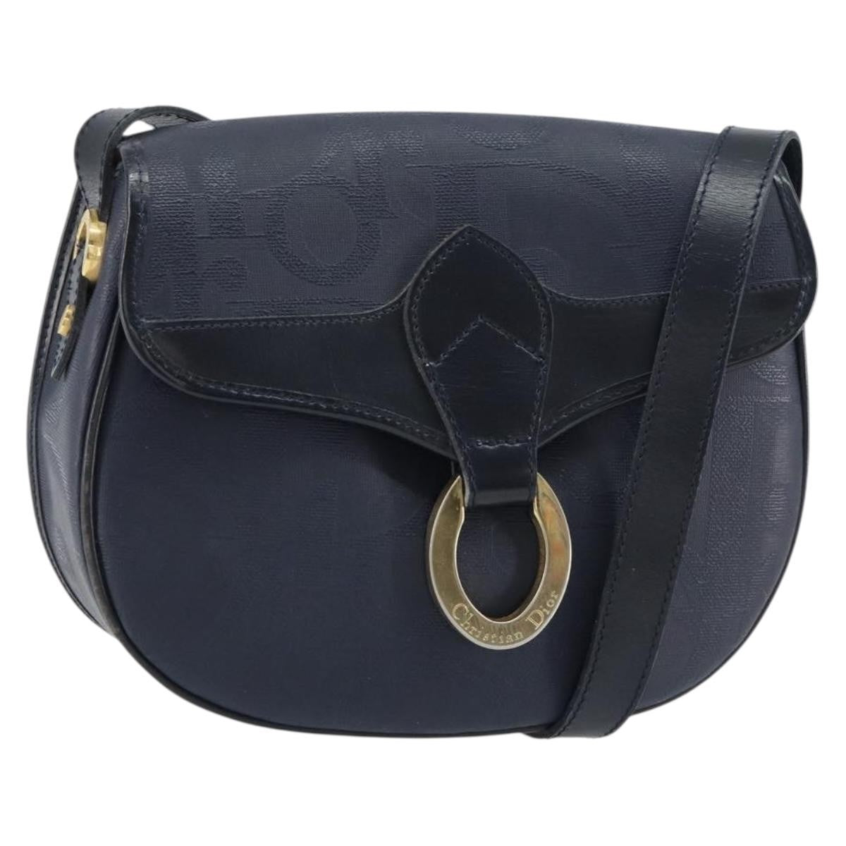 Christian Dior Trotter Shoulder Bag Canvas Navy Canvas Shoulder Bag Bag ()