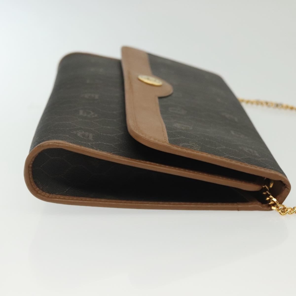 Christian Dior Vintage Honeycomb Chain Canvas Black Canvas Bag ()