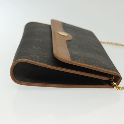 Christian Dior Vintage Honeycomb Chain Canvas Black Canvas Bag ()