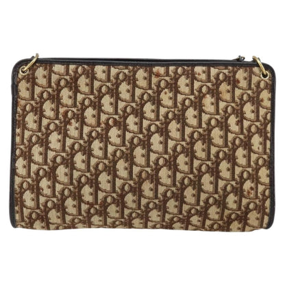 Christian Dior Vintage Trotter Shoulder Bag Canvas Beige Canvas Shoulder Bag Bag ()