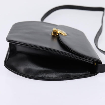 Christian Dior Vintage Cd Logo Shoulder Bag Leather Black Leather Shoulder Bag Bag ()