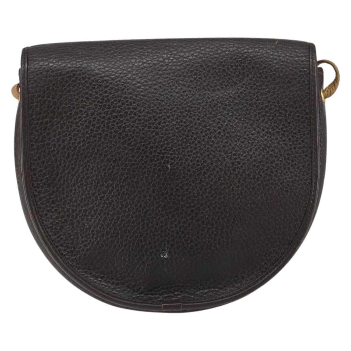 Christian Dior Vintage Cd Flap Shoulder Bag Leather Brown Leather Shoulder Bag Bag ()
