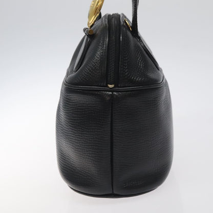 Christian Dior Vintage Cd Handbag Leather Black Leather Handbag ()