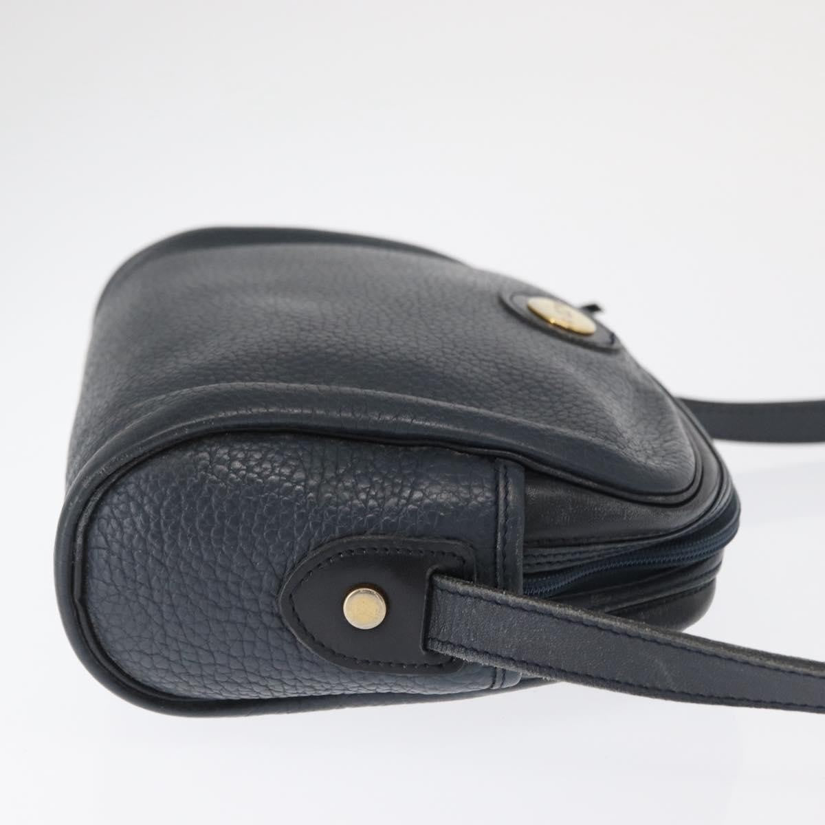 Christian Dior Vintage Cd Logo Shoulder Bag Leather Navy Leather Shoulder Bag Bag ()