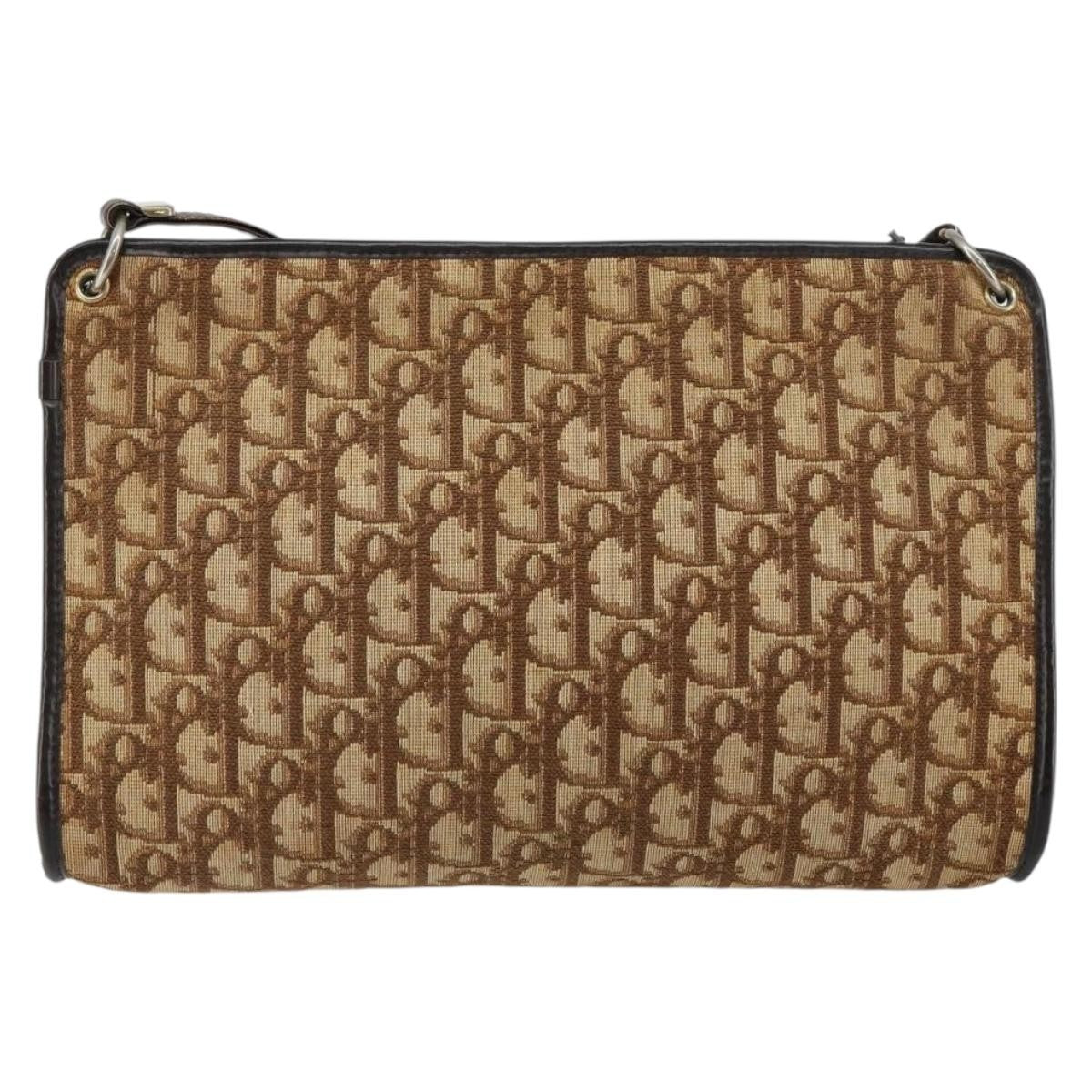 Christian Dior Vintage Trotter Shoulder Bag Canvas Brown Canvas Shoulder Bag Bag ()