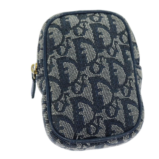 Christian Dior Vintage Trotter Pouch Canvas Navy Canvas Clutche & Pouche Bag ()
