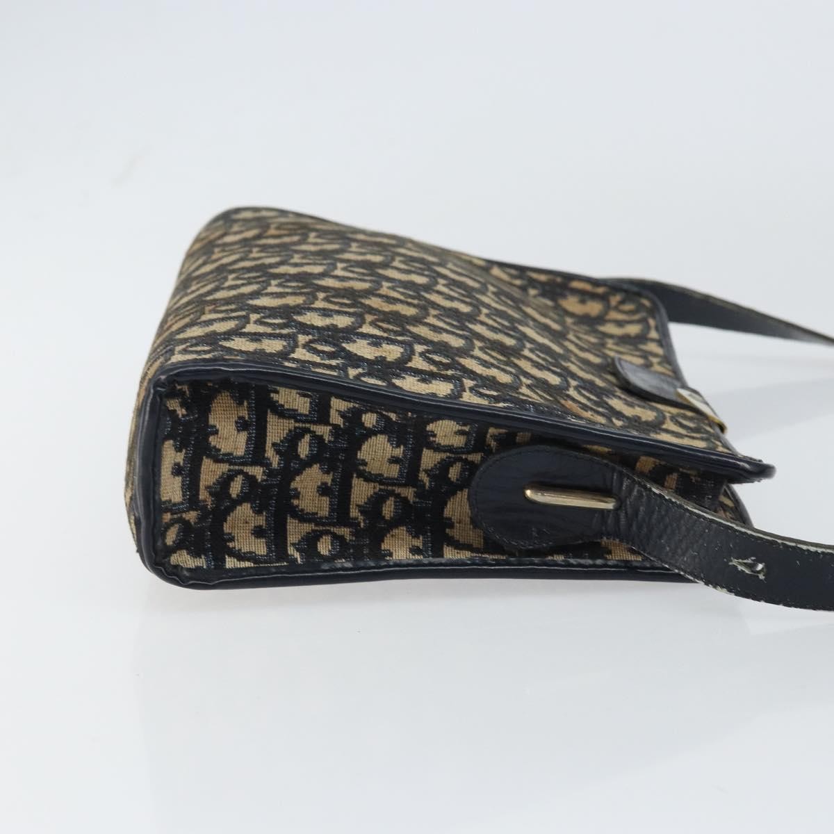 Christian Dior Vintage Trotter Shoulder Bag Canvas Navy Canvas Shoulder Bag Bag ()