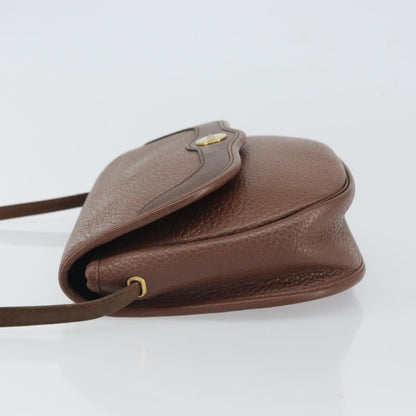 Christian Dior Vintage Cd Flap Shoulder Bag Leather Brown Leather Shoulder Bag Bag ()