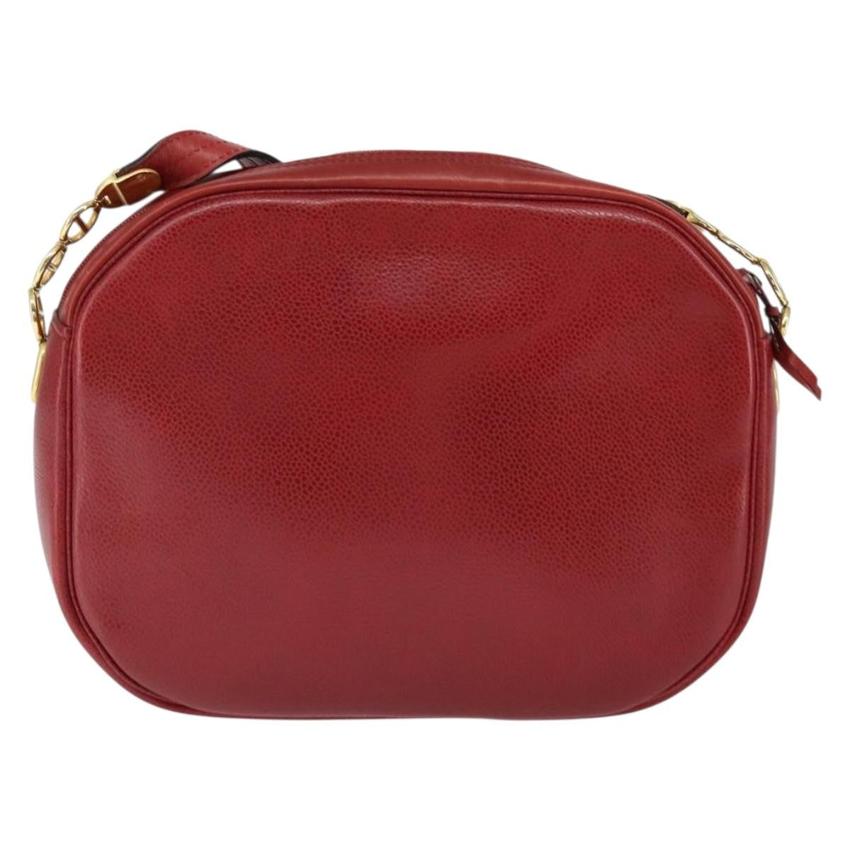 Christian Dior Vintage Shoulder Bag Leather Red Leather Shoulder Bag Bag ()