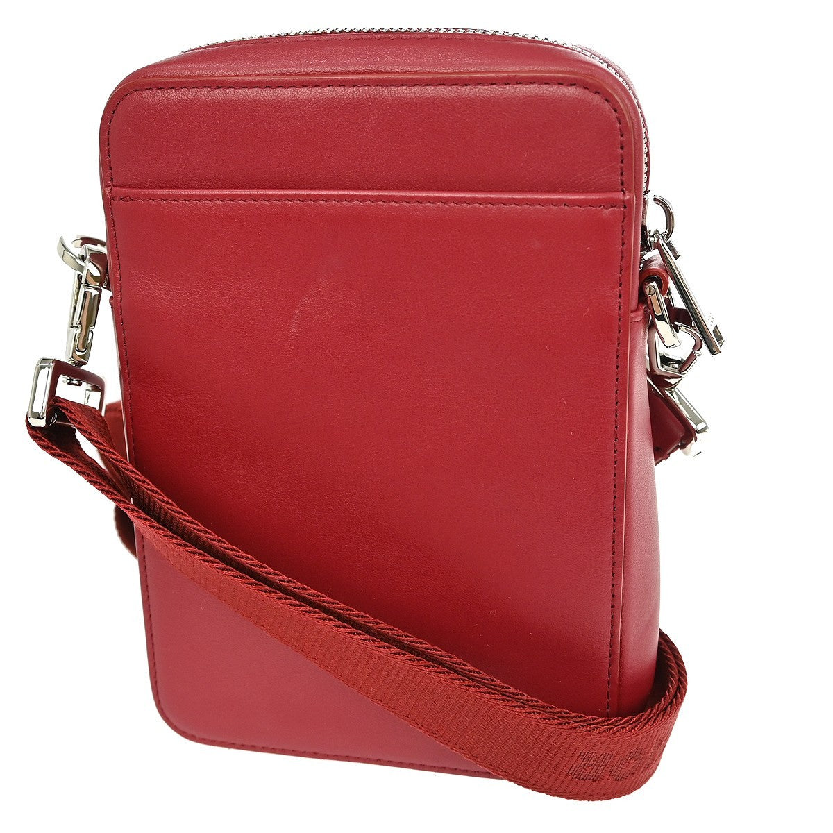 Christian Dior World Tour Zip Messenger Pouch Oblique Galaxy Leather Red Leather Shoulder Bag Bag ()