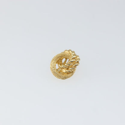 Christian Dior Vintage Round Clip-On Earrings Metal Gold Metal Earrings Jewelry ()