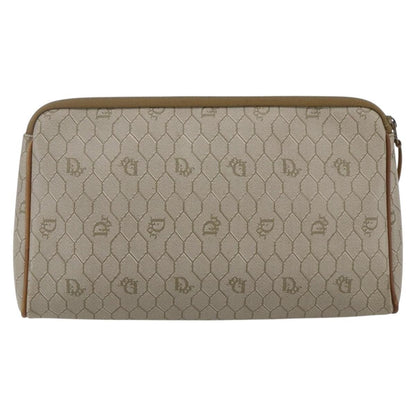 Christian Dior Vintage Honeycomb Clutch Canvas Beige Canvas Clutche & Pouche Bag ()