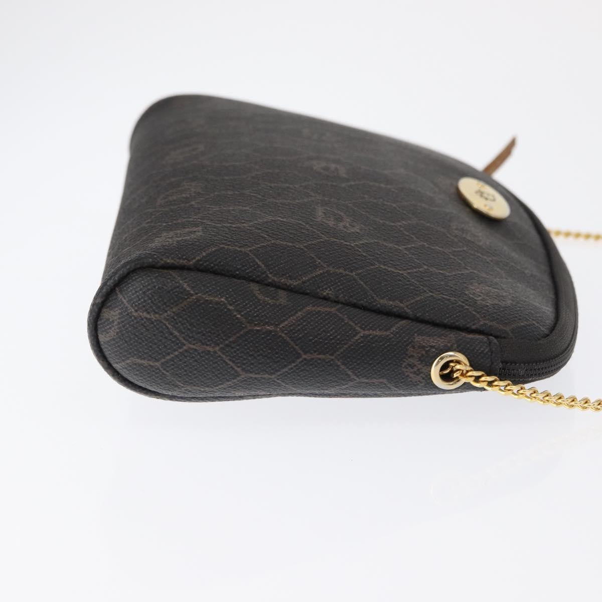 Christian Dior Vintage Honeycomb Chain Canvas Gray Canvas Shoulder Bag Bag ()