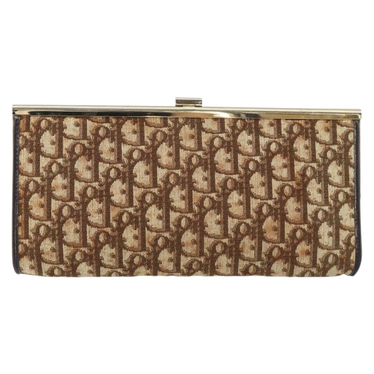 Christian Dior Vintage Trotter Pouch Diorissimo Canvas Brown Canvas Clutche & Pouche Bag ()
