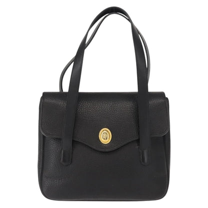 Christian Dior Vintage Cd Handbag Leather Black Leather Handbag ()