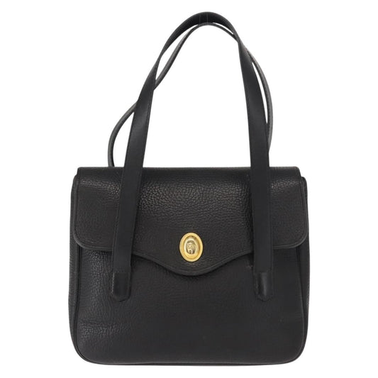 Christian Dior Vintage Cd Handbag Leather Black Leather Handbag ()