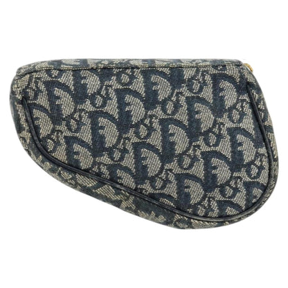 Christian Dior Vintage Saddle Coin Purse Diorissimo Canvas Blue Canvas Clutche & Pouche Bag ()