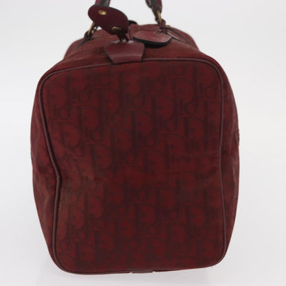 Christian Dior Vintage Trotter Boston Bag Diorissimo Canvas Red Canvas Handbag ()