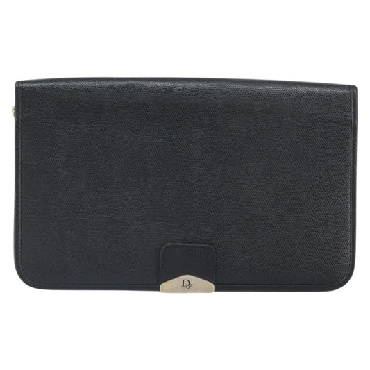 Christian Dior Vintage Chain Flap Shoulder Bag Leather Black Leather Shoulder Bag Bag ()