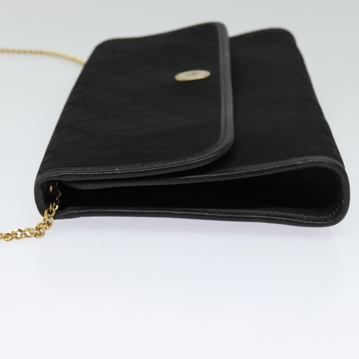 Christian Dior Vintage Trotter Flap Crossbody Bag Canvas Black Canvas Shoulder Bag Bag ()