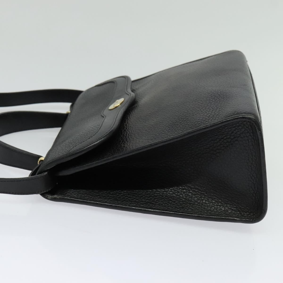 Christian Dior Vintage Cd Handbag Leather Black Leather Handbag ()