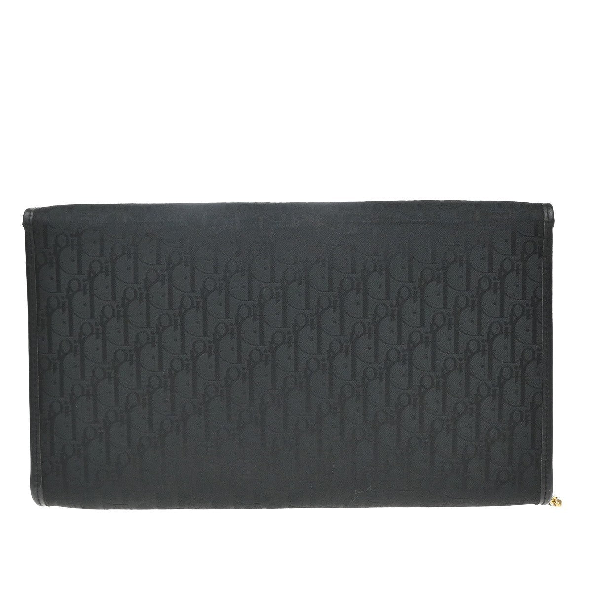 Christian Dior Vintage Chain Flap Shoulder Bag Diorissimo Canvas Black Canvas Shoulder Bag Bag ()