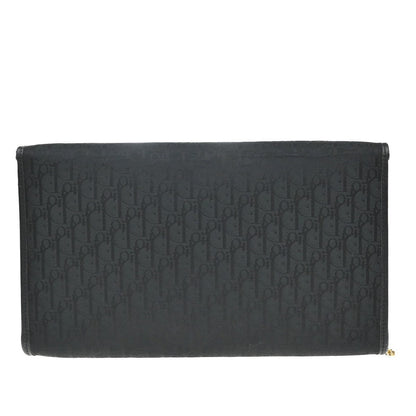 Christian Dior Vintage Chain Flap Shoulder Bag Diorissimo Canvas Black Canvas Shoulder Bag Bag ()