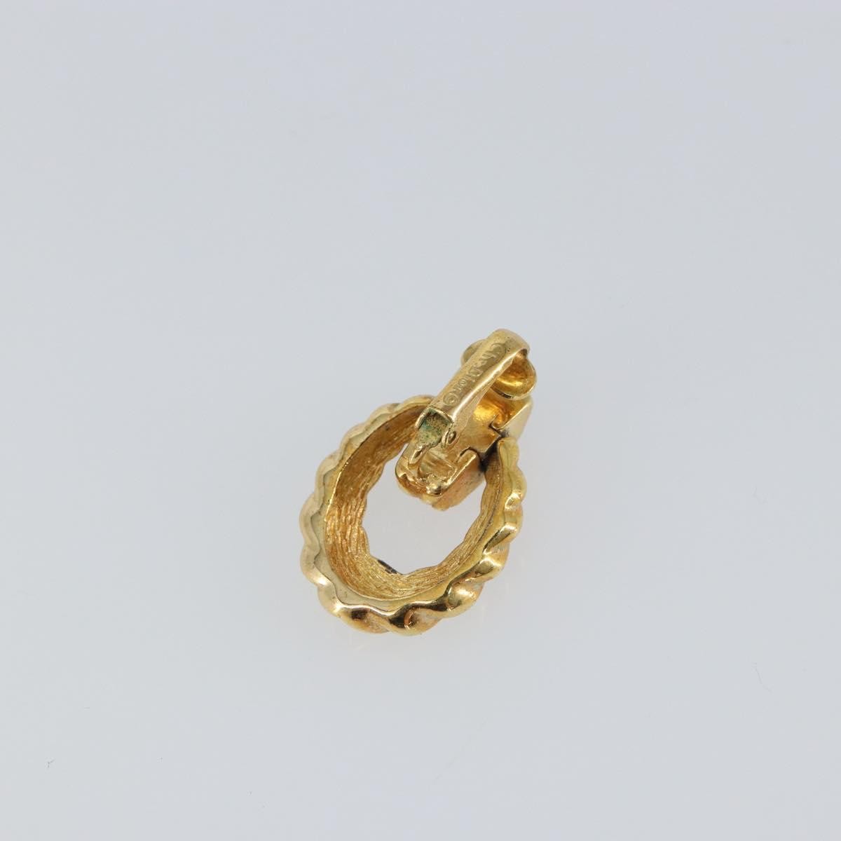 Christian Dior Vintage Clip-On Earrings Metal Gold Gold_Plated Earrings Jewelry ()