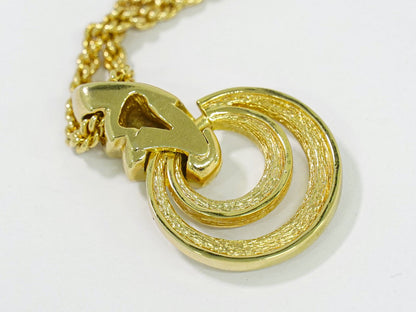Christian Dior Vintage Collar Necklace Metal With Crystals Gold Gold_Plated Necklace Jewelry ()