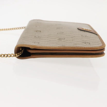 Christian Dior Vintage Honeycomb Chain Canvas Beige Canvas Shoulder Bag Bag ()