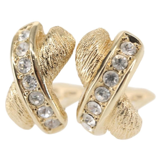 Christian Dior Vintage Clip-On Earrings Metal Gold Metal Earrings Jewelry ()