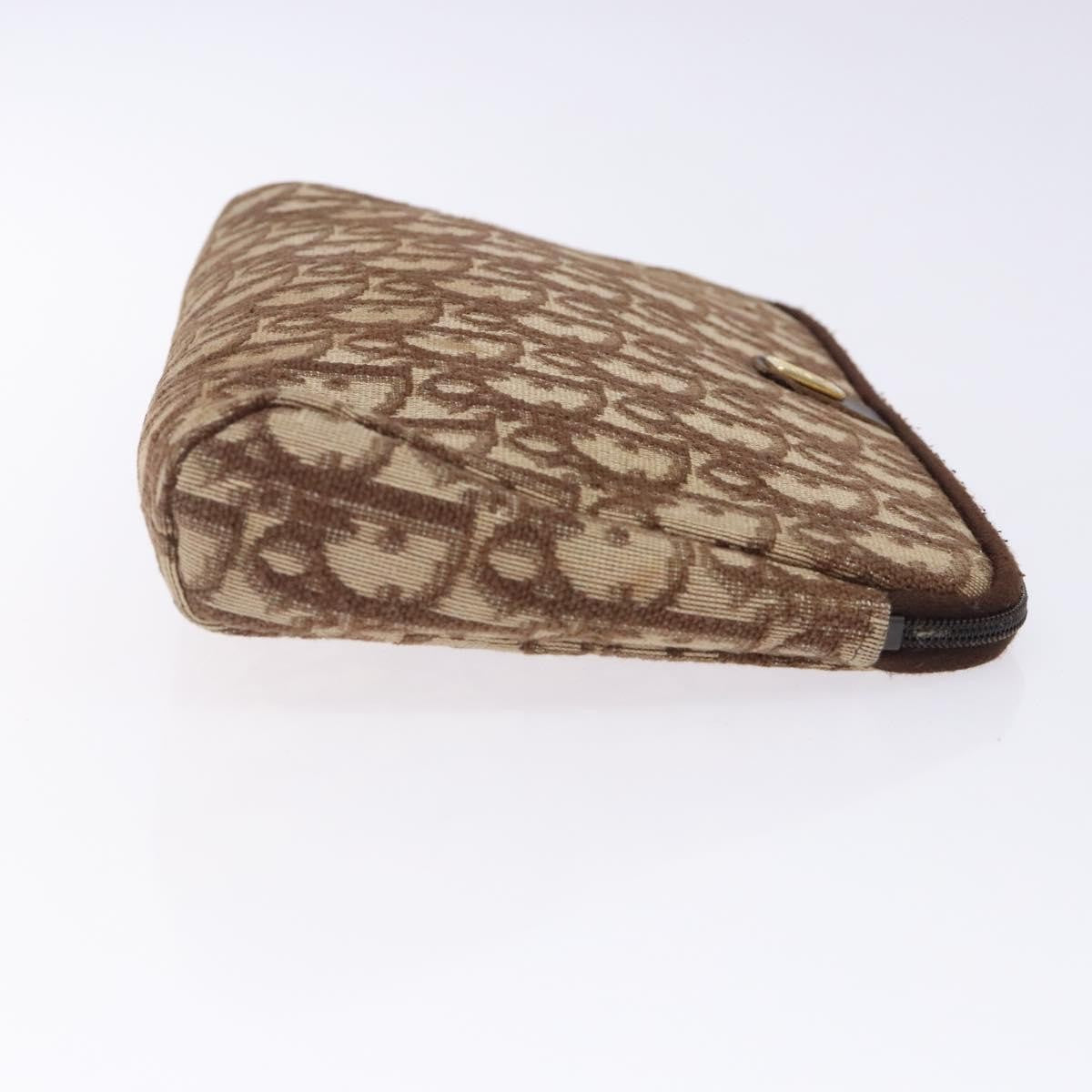 Christian Dior Vintage Trotter Pouch Canvas Brown Canvas Clutche & Pouche Bag ()
