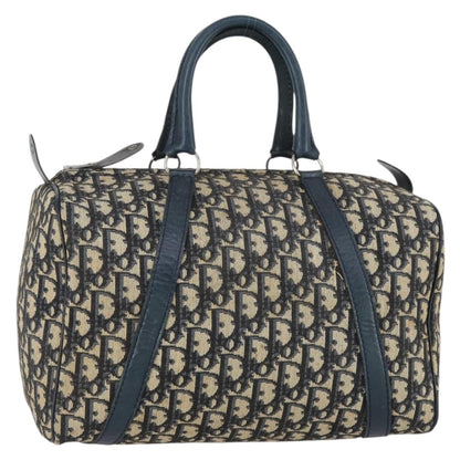 Christian Dior Vintage Trotter Boston Bag Canvas Navy Canvas Travel Bag Bag ()