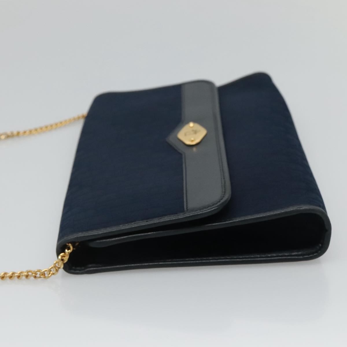 Christian Dior Vintage Trotter Shoulder Bag Canvas Navy Canvas Shoulder Bag Bag ()