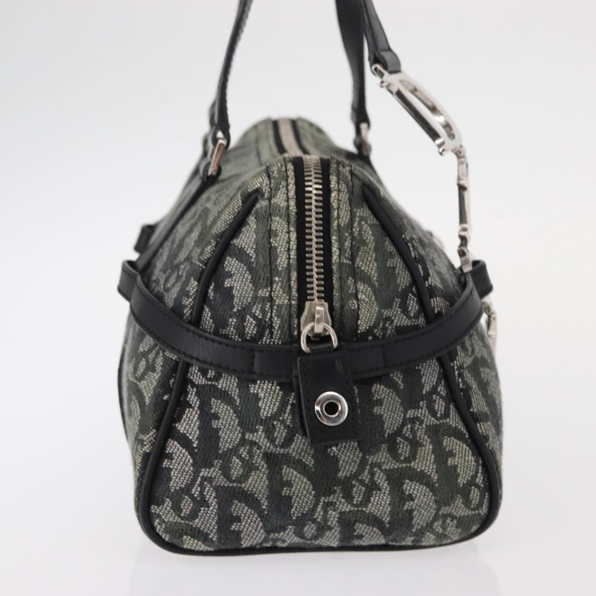 Christian Dior Vintage Trotter Zip Shoulder Bag Diorissimo Canvas Black Canvas Handbag ()