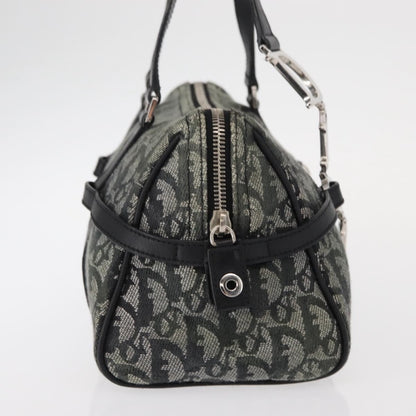 Christian Dior Vintage Trotter Zip Shoulder Bag Diorissimo Canvas Black Canvas Handbag ()