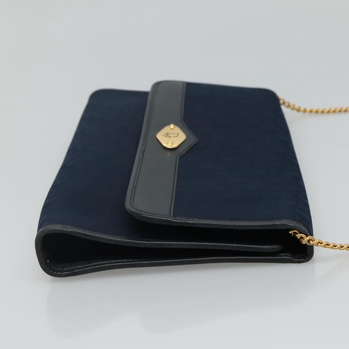Christian Dior Vintage Trotter Shoulder Bag Canvas Navy Canvas Shoulder Bag Bag ()