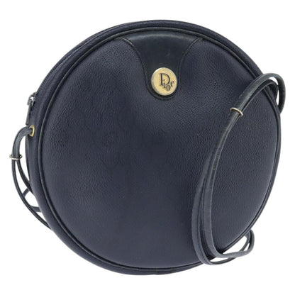 Christian Dior Vintage Honeycomb Shoulder Bag Canvas And Leather Navy Pvc Shoulder Bag Bag ()