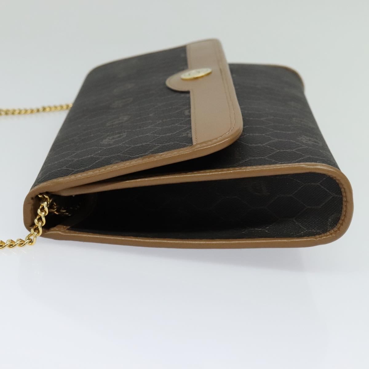 Christian Dior Vintage Honeycomb Chain Canvas Black Canvas Bag ()