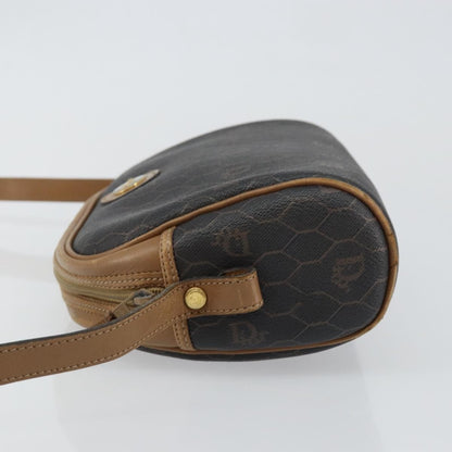 Christian Dior Vintage Honeycomb Shoulder Bag Canvas And Leather Black Canvas Shoulder Bag Bag ()