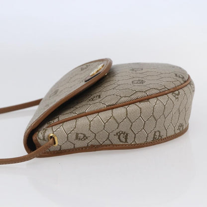 Christian Dior Vintage Honeycomb Flap Crossbody Bag Coated Canvas Beige Canvas Shoulder Bag Bag ()