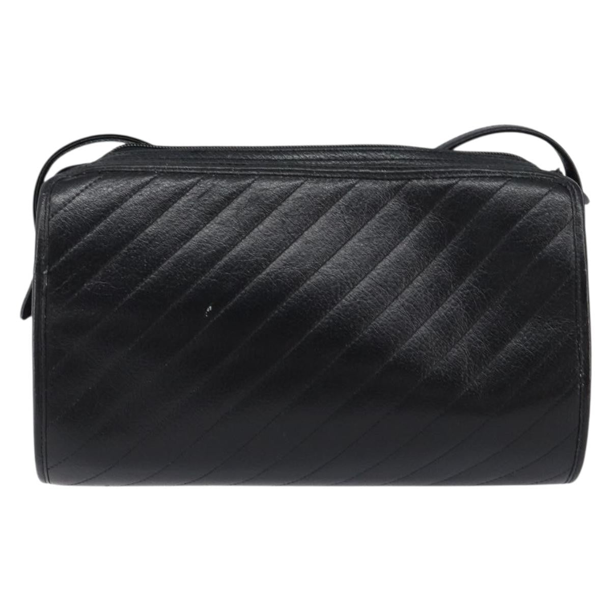 Christian Dior Vintage Shoulder Bag Leather Black Leather Shoulder Bag Bag ()
